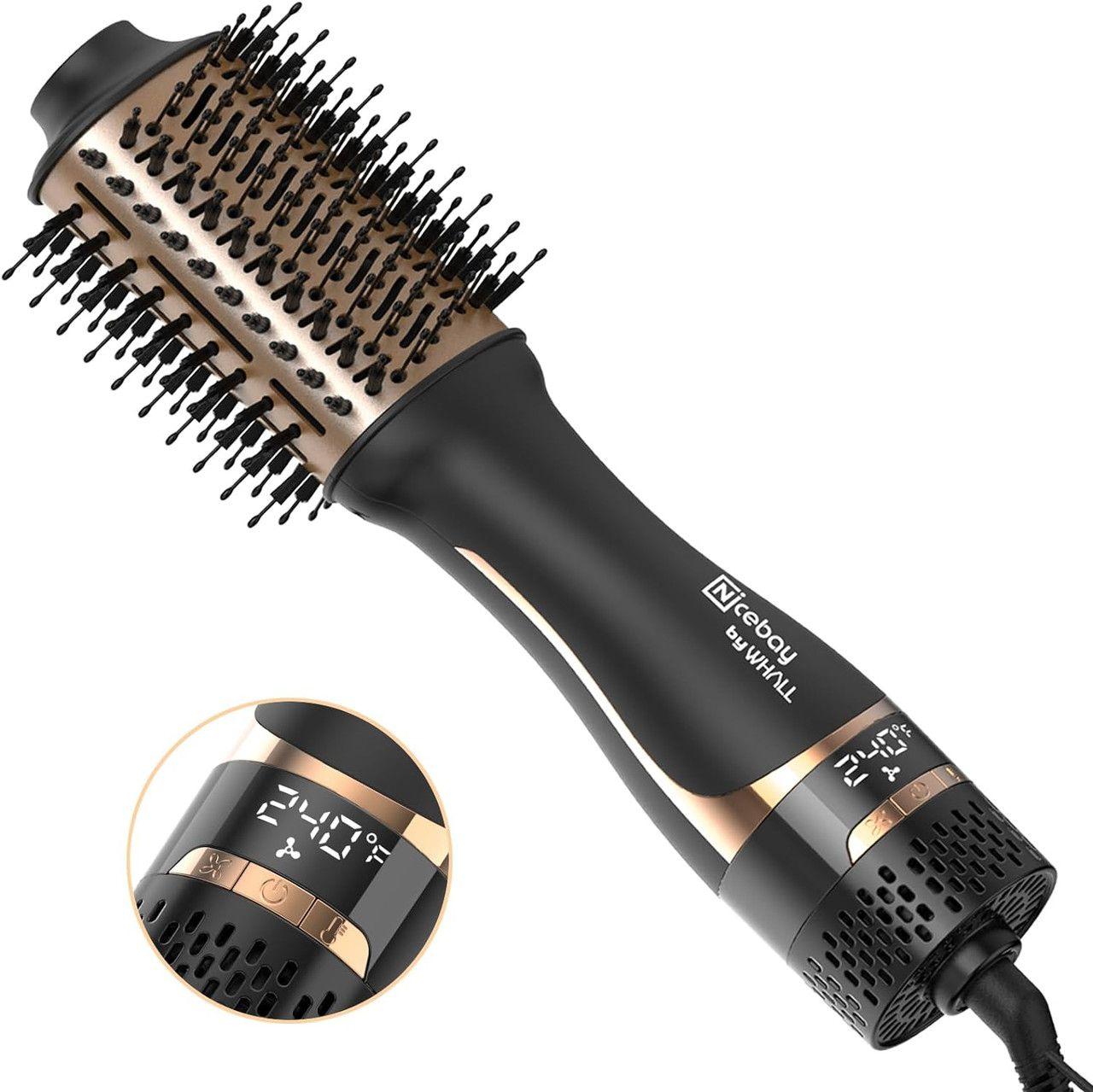 Nicebay  HB-822 Hair Dryer Brush Blow Dryer Brush in One - Black/Gold - Excellent