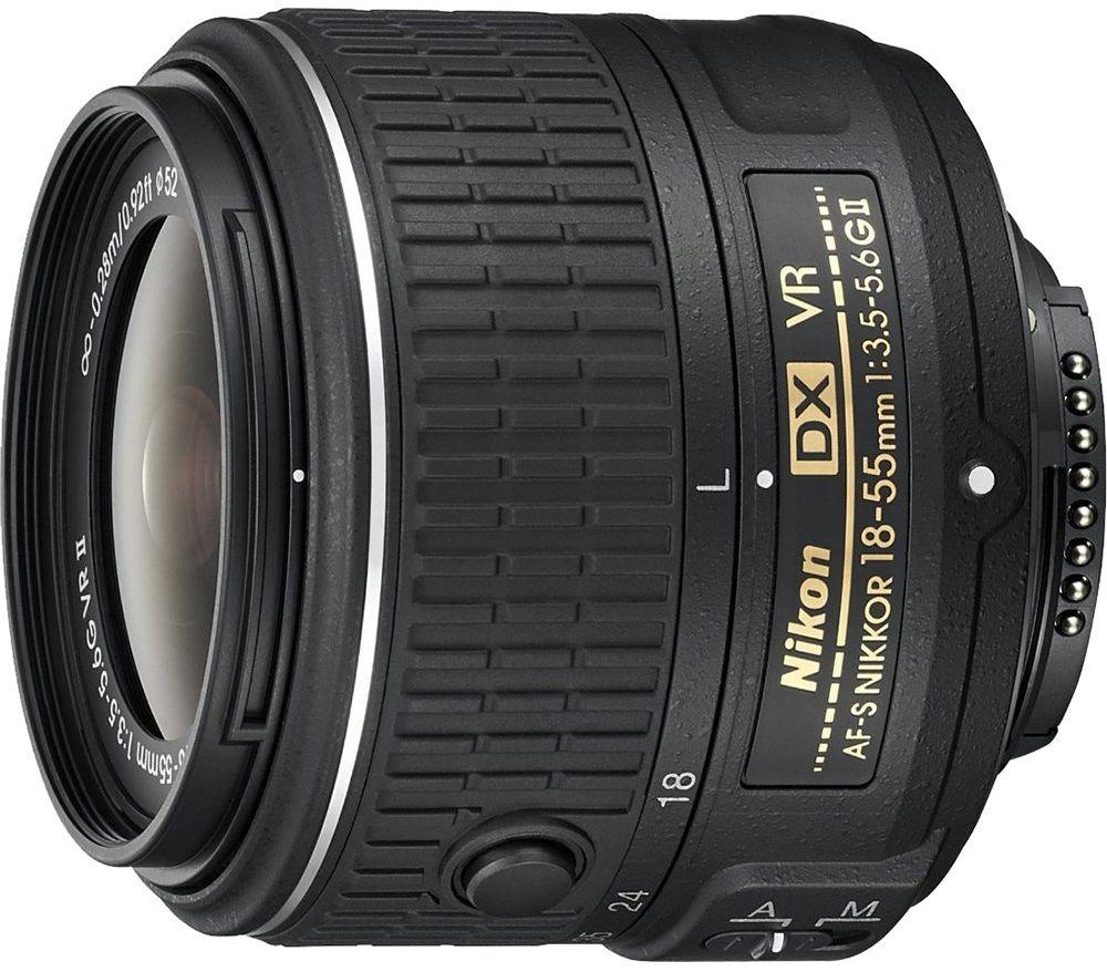 Nikon  AF-S DX NIKKOR 18-55mm f/3.5-5.6G VR II Lens - Black - Excellent