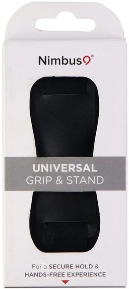 Nimbus9 Universal Smartphone Leather Grip & Stand - Black