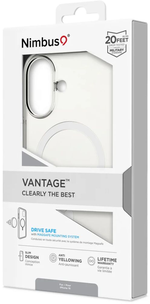 Nimbus9 Vantage MagSafe Phone Case for iPhone 16 - Clear - Brand New