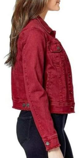 Nine West Jeans Sarah Denim Jacket S - Cabernet