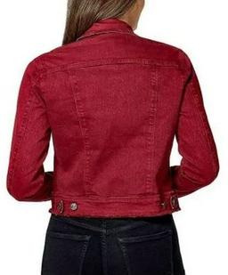 Nine West Jeans Sarah Denim Jacket S - Cabernet
