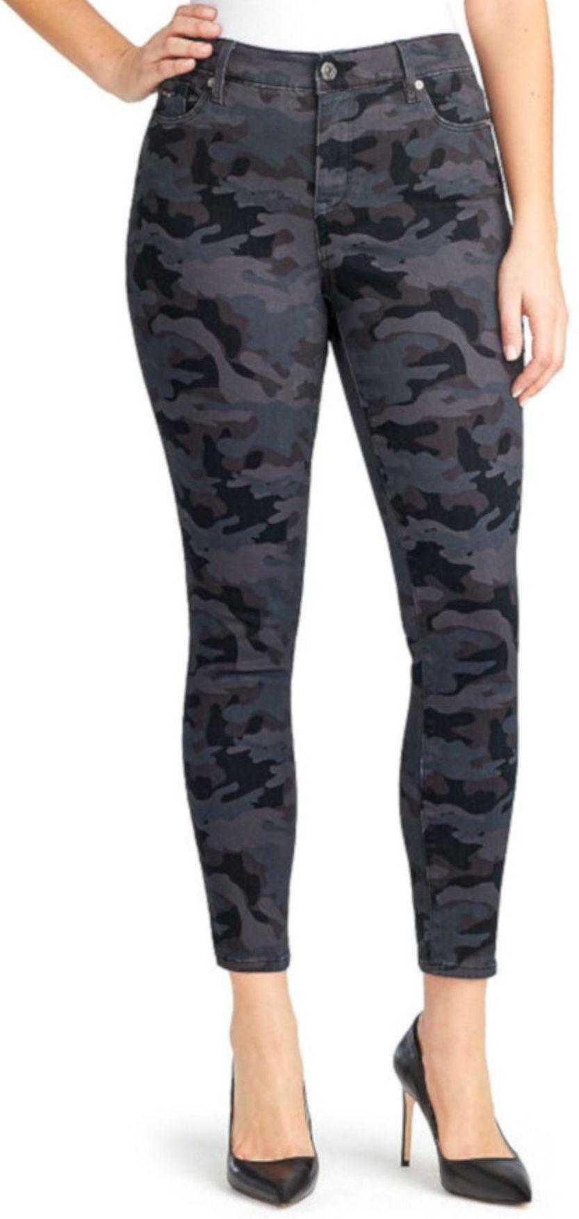 Nine West  Jeans Women's Gramercy Skinny Ankle Jeans 4 - Black Military Camo - Brand New