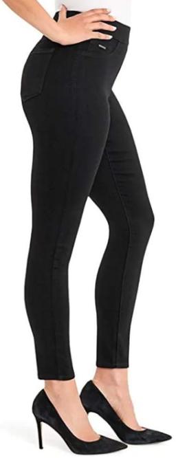 Nine West Women's Heidi Pull-On Skinny Jeans 12 - Black Rinse