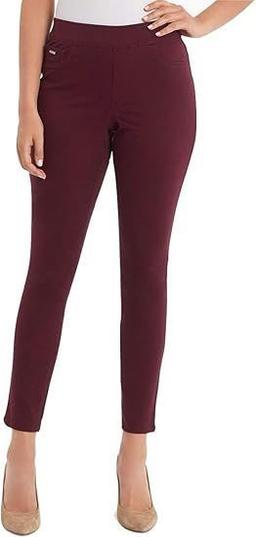 Nine West Women's Heidi Pull-On Skinny Jeans 4 - Cabernet