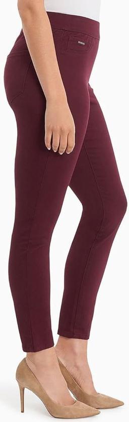 Nine West Women's Heidi Pull-On Skinny Jeans 6 - Cabernet