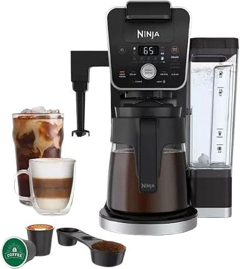 Ninja  DualBrew Compatible 4 Pod 6-12oz Coffee Maker Grounds K-Cup  - Black - Excellent