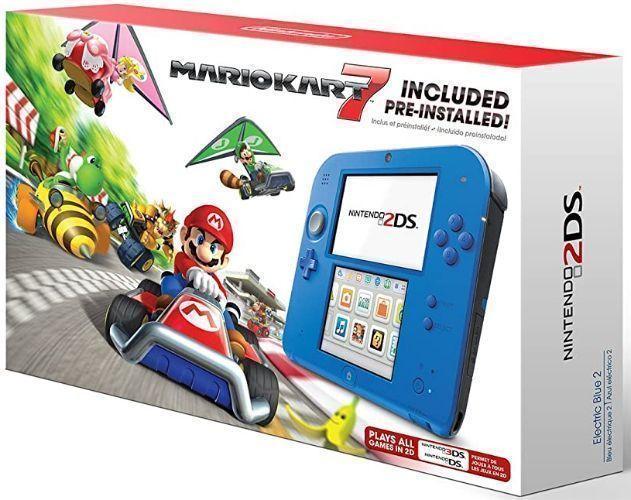 Nintendo 2DS Handheld Gaming Console - 2GB - Electric Blue Mario Kart 7 Edition