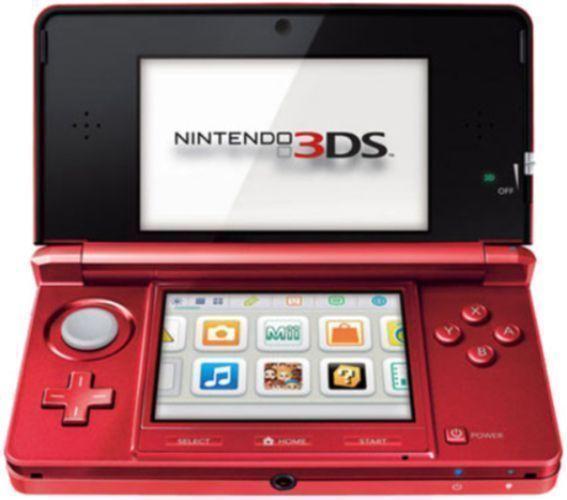 Nintendo 3DS Handheld Gaming Console 2GB in Flame Red in Acceptable condition