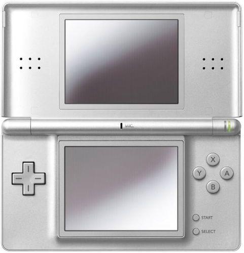 Nintendo DS Lite Handheld Gaming Console in Metallic Silver in Pristine condition