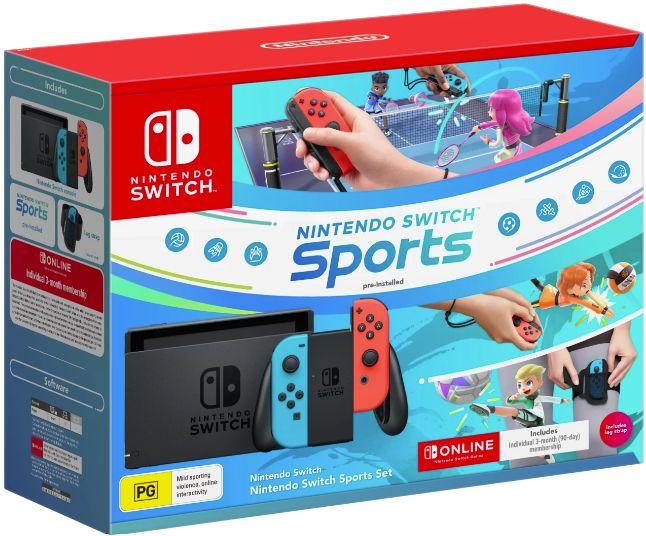 Nintendo  Switch Console (Sports Set Bundle) - 32GB - Neon (Red/Blue) - Excellent