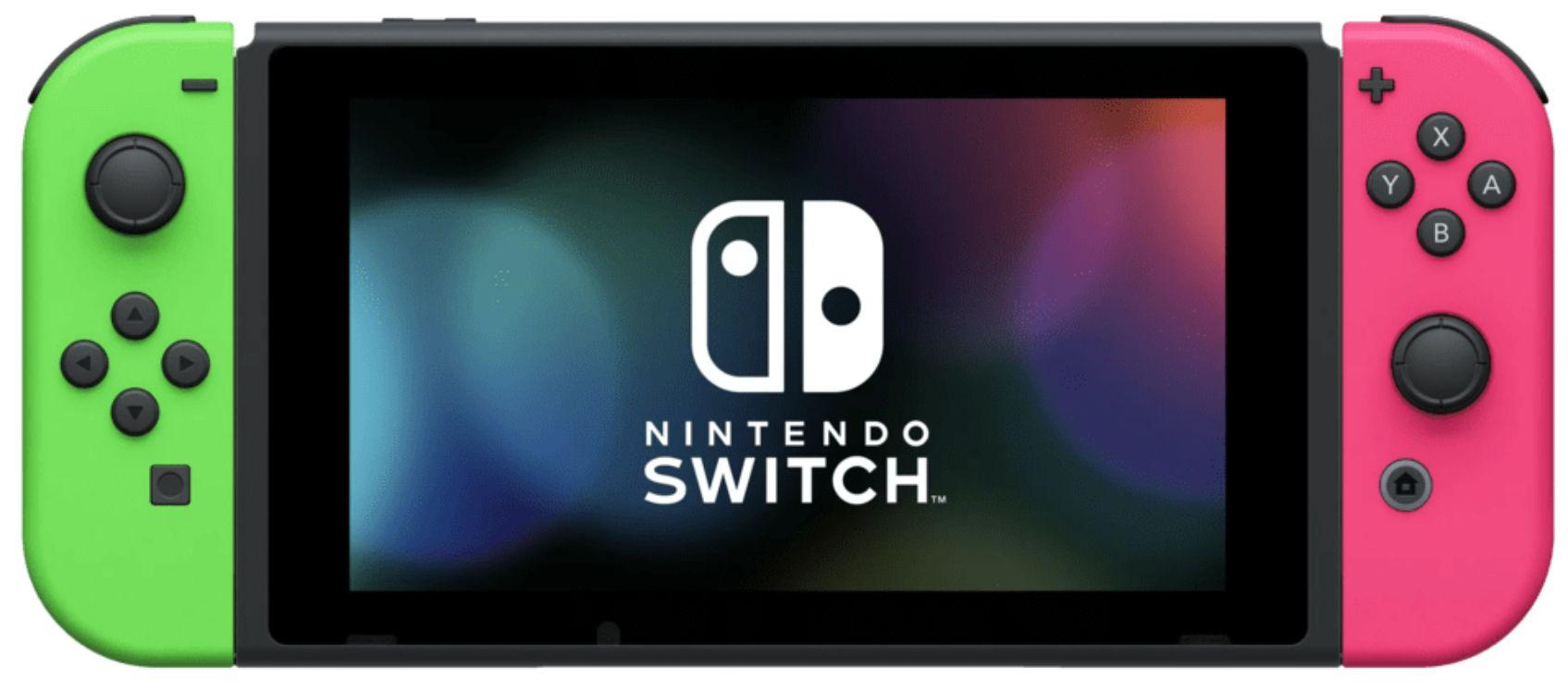 Nintendo  Switch Handheld Gaming Console - 32GB - Neon Green/Neon Pink - Good