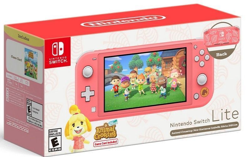 Nintendo Switch Lite Handheld Gaming Console - 32GB - Animal Crossing: New Horizons Isabelle Aloha Edition