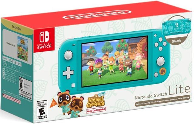Nintendo Switch Lite Handheld Gaming Console 32GB in Animal Crossing: New Horizons Timmy & Tommy Aloha Edition in Excellent condition