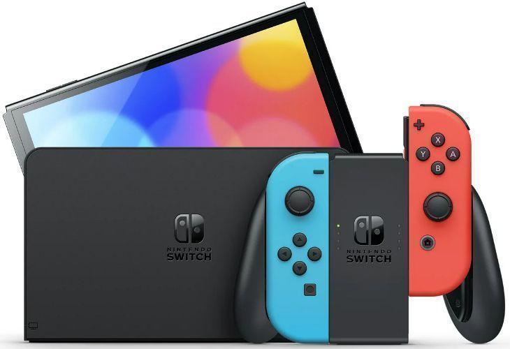Nintendo Switch OLED Model Handheld Gaming Console - 64GB - Neon Blue/Neon Red
