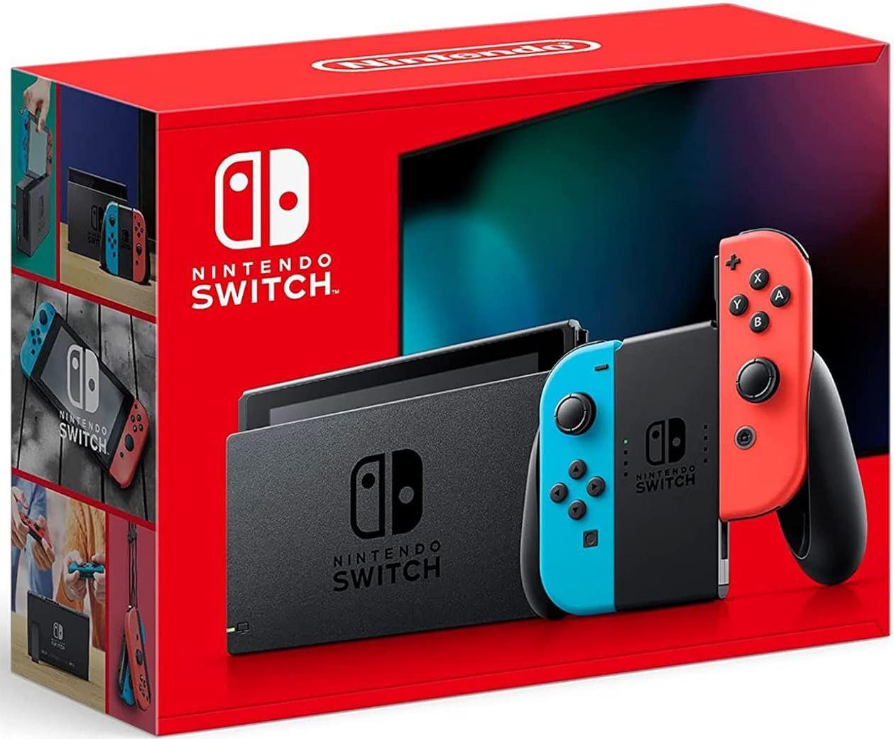 Nintendo  Switch with Neon Blue and Neon Red Joy‑Con - 32GB - Multicolor - Acceptable