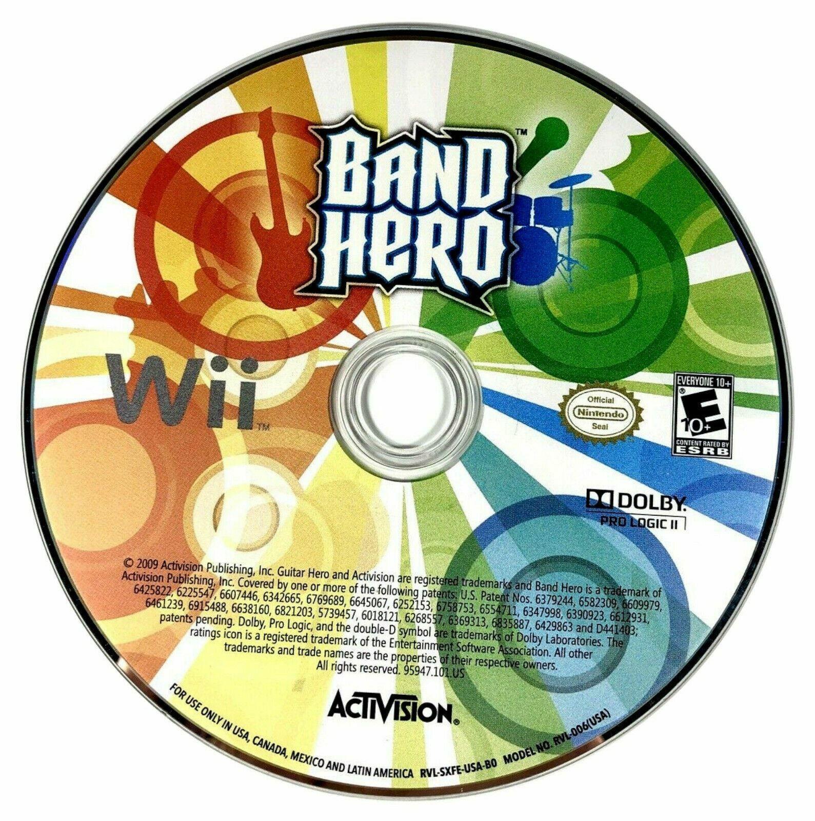 Nintendo  Wii Band Hero Video Game (Disc Only) - White - Acceptable