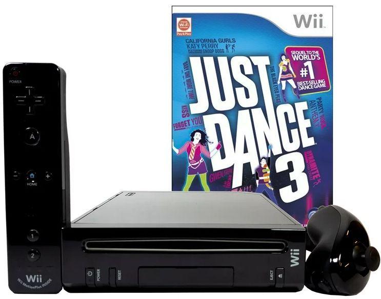 Nintendo  Wii Console with Just Dance 3 Bundle - Black - Excellent