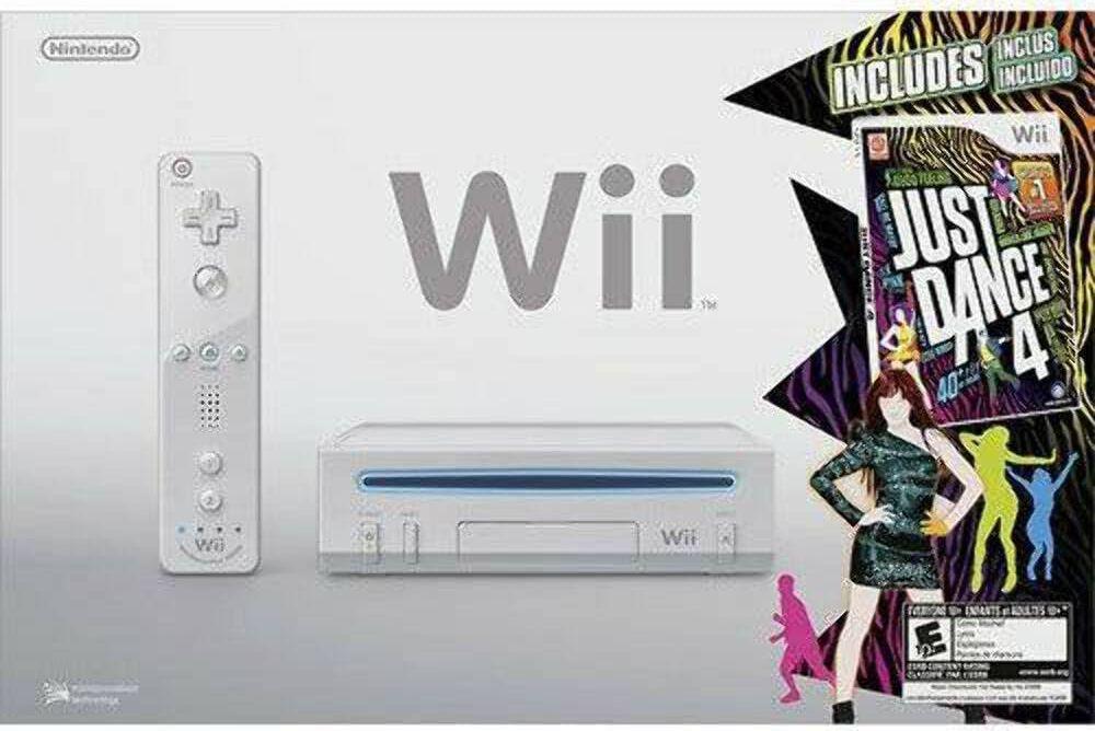 Nintendo  Wii Console with Just Dance 4 Bundle - White - Excellent