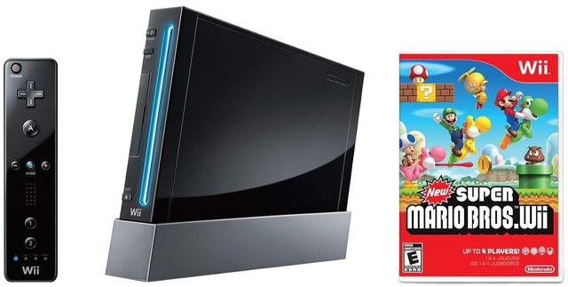 Nintendo Wii Console with New Super Mario Bros Wii
