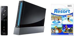 Nintendo Wii Console with Wii Sports Resort - Black