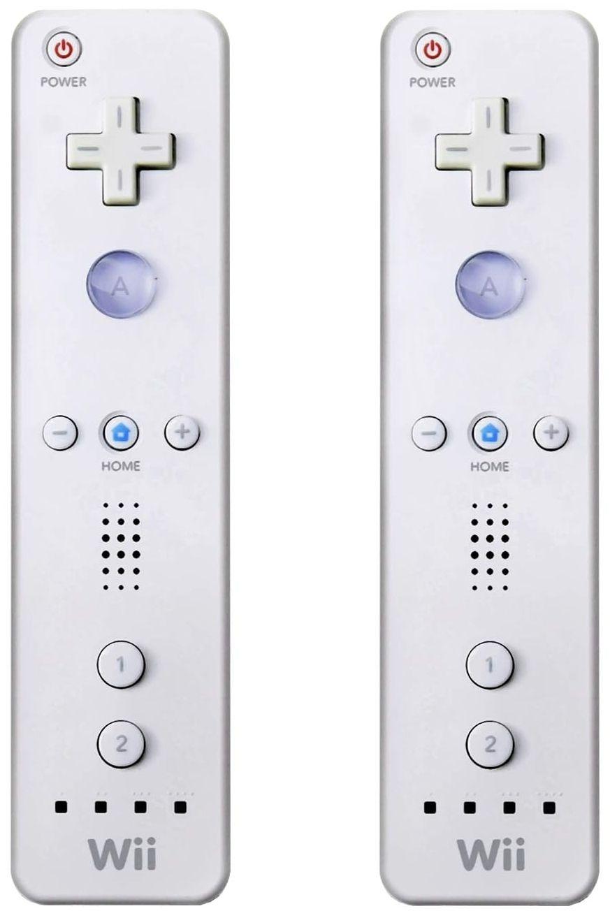 Nintendo  Wii Remote Controller (2 Pack) - White - Excellent