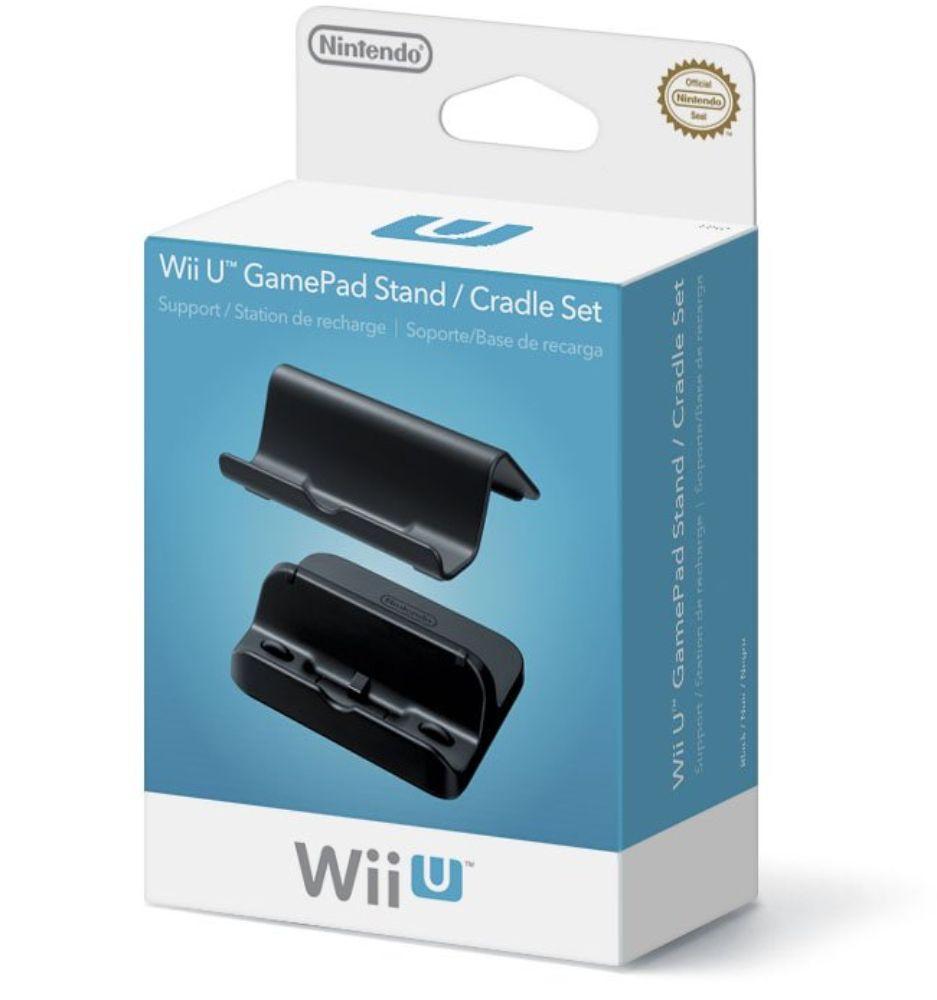 Nintendo  Wii U GamePad Stand / Cradle Set - Black - Excellent