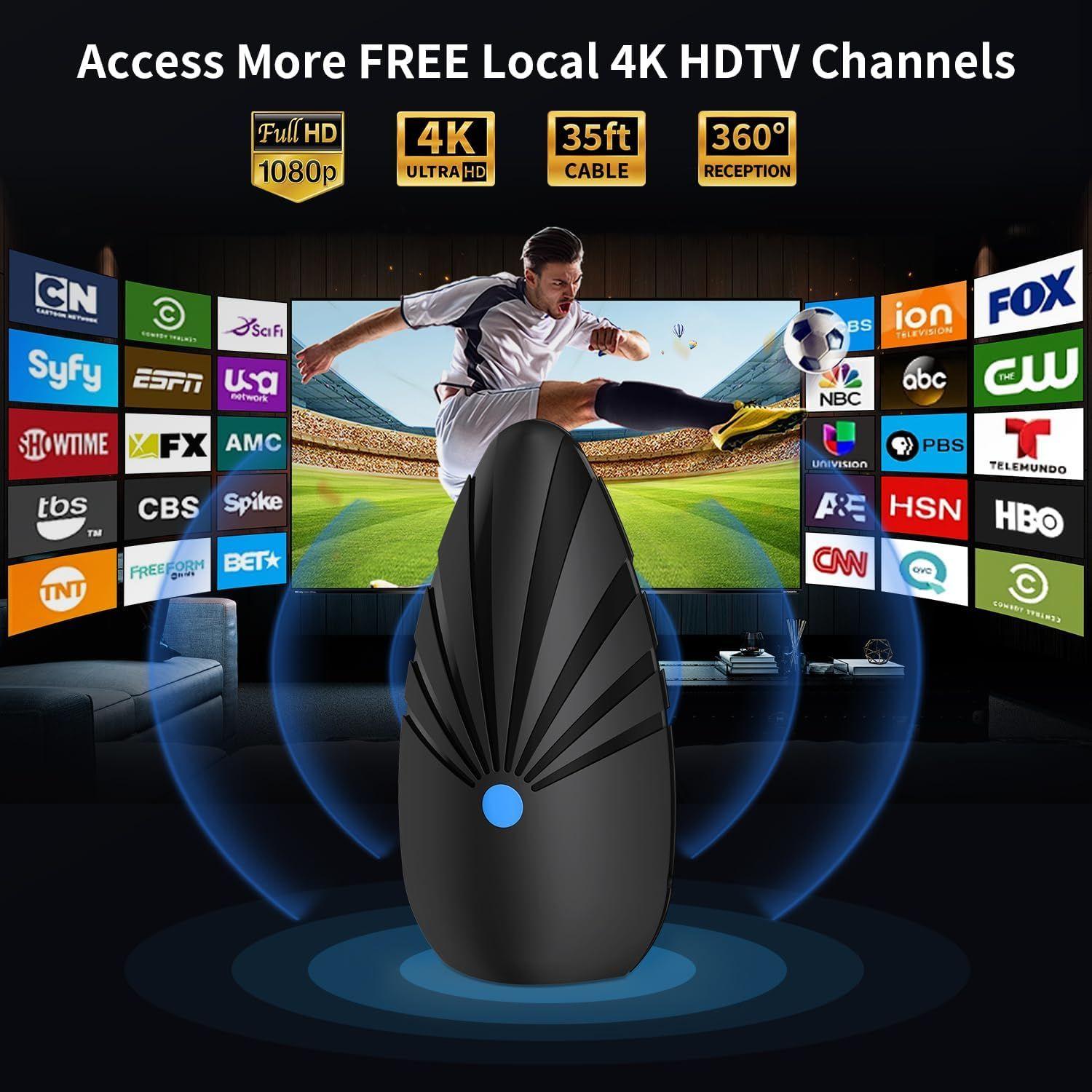 Nogyzo TV Antenna for Smart TV - Black