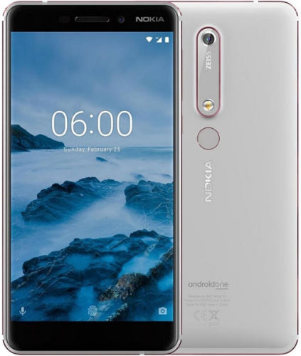 Nokia 6.1 - 32GB - 3GB RAM - White/Iron - Unlocked