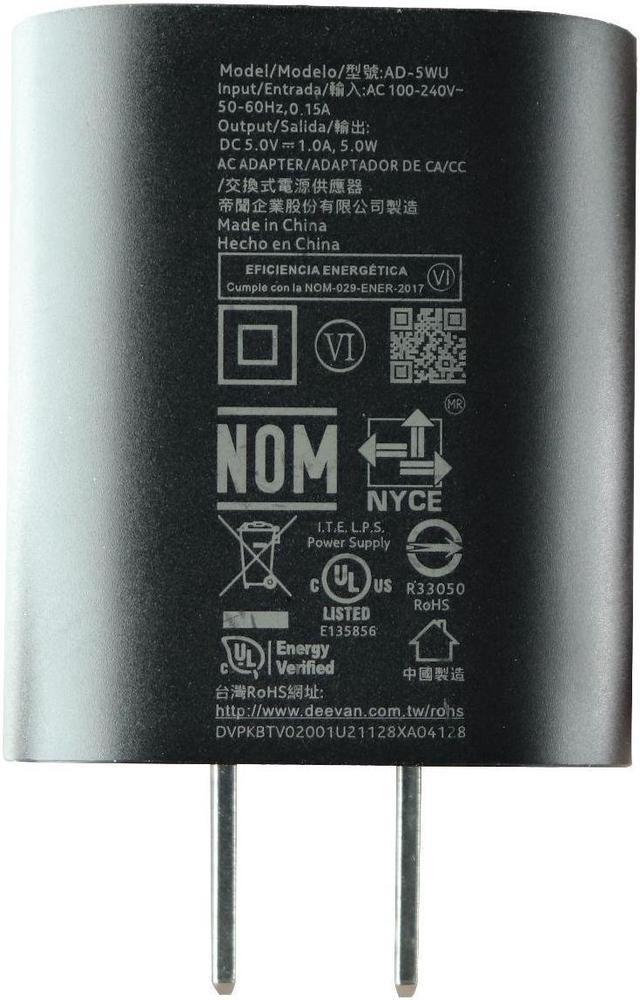 Nokia  Single USB Wall Charger AC Adapter (AD-5WU) - Black - Brand New