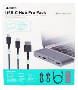 North USB-C Hub Pro Pack - Black/Silver
