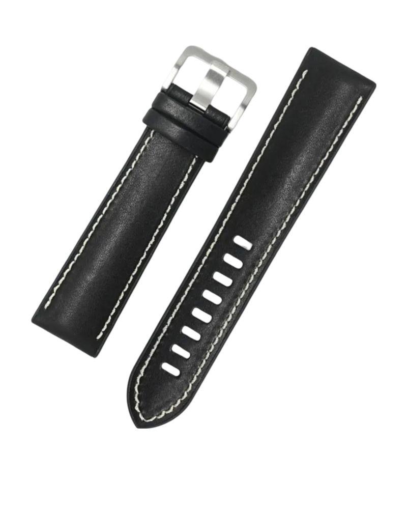Novonappa Hybrid Leather watch strap (20mm) - Black