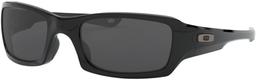 Oakley Fives Squared Mens Sunglasses - Grey Lenses/Polished Black Frame