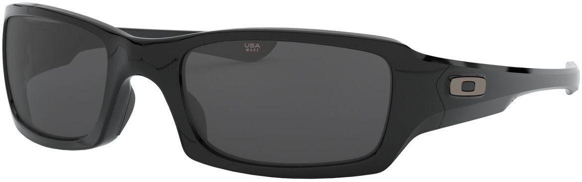Oakley Fives Squared Mens Sunglasses - Grey Lenses/Polished Black Frame