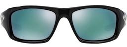 Oakley Men's OO9236 Valve Rectangular Sunglasses - Polished Black Frame/Deep Blue Polarized