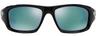 Oakley Men's OO9236 Valve Rectangular Sunglasses - Polished Black Frame/Deep Blue Polarized