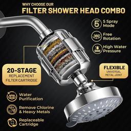 Ocemy Filtered Shower Head SH-F20 - Silver