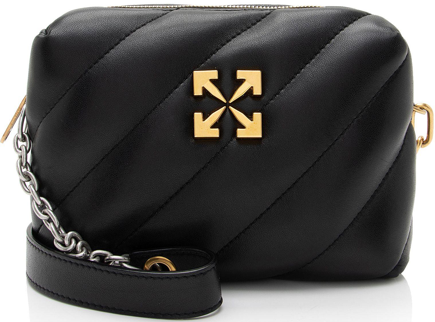 Off-White  Quilted Leather Jackhammer Camera Bag - Black - Leather - Excellent