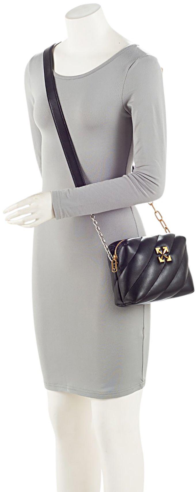 Off-White Quilted Leather Jackhammer Camera Bag - Leather - Black