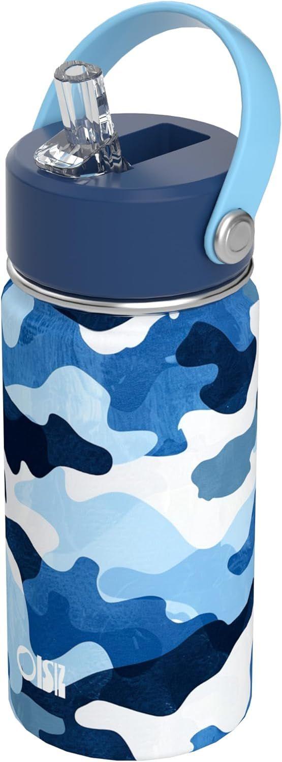 Oisiz  Kids Vacuum Insulated Water Bottle 14oz. - Navy Camouflage - Excellent