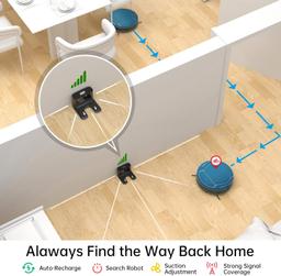 OKP K2P Robotic Vacuum Cleaner - Blue