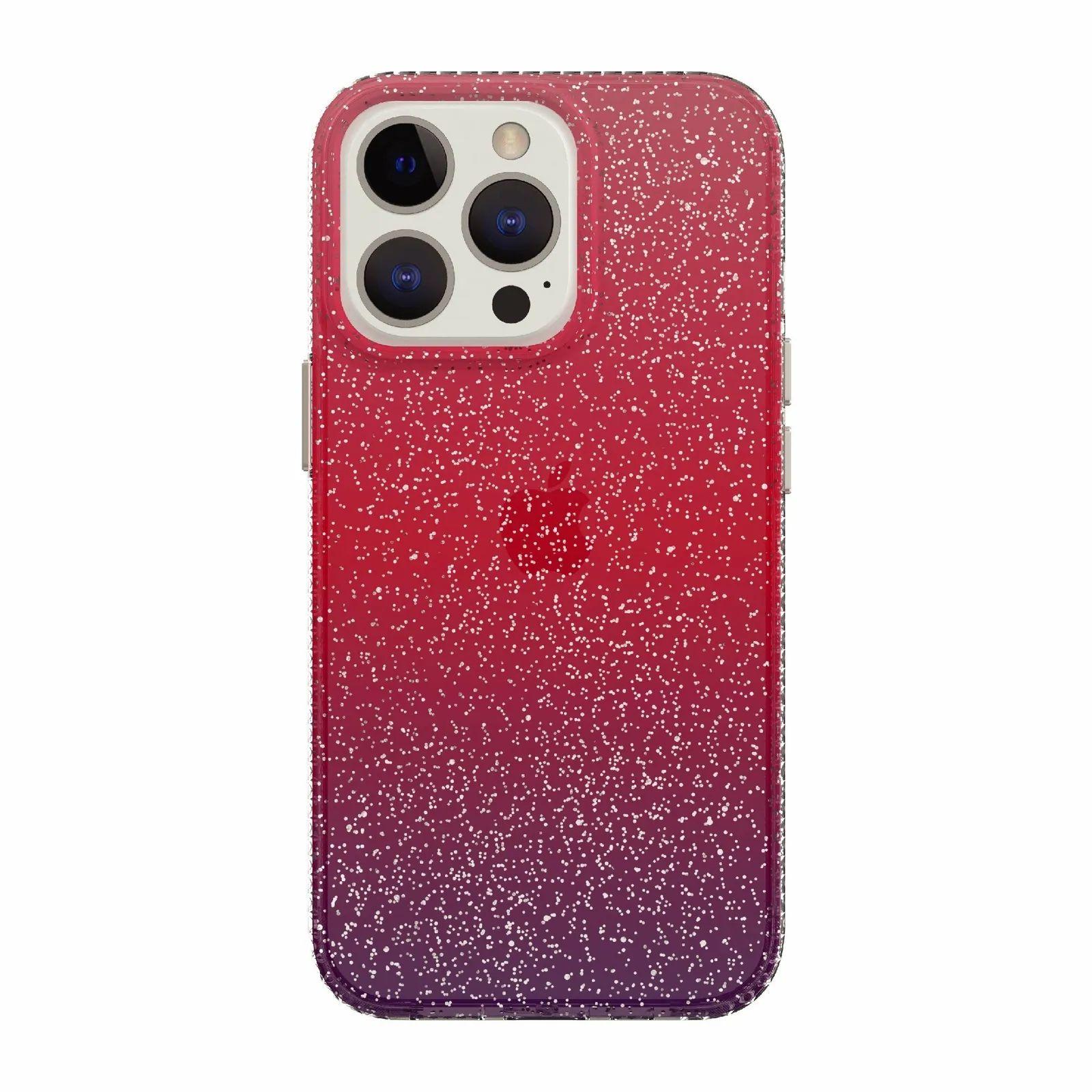 Onn.  Phone Case For iPhone 13 Pro - Purple and Pink Glitter Ombre - Acceptable