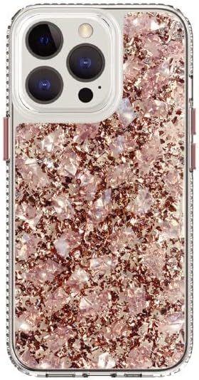 Onn. Protect Phone Case for iPhone 13 Pro Max/ 12 Pro Max - Blush Gold Fleck