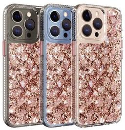 Onn. Protect Phone Case for iPhone 13 Pro Max/ 12 Pro Max - Blush Gold Fleck