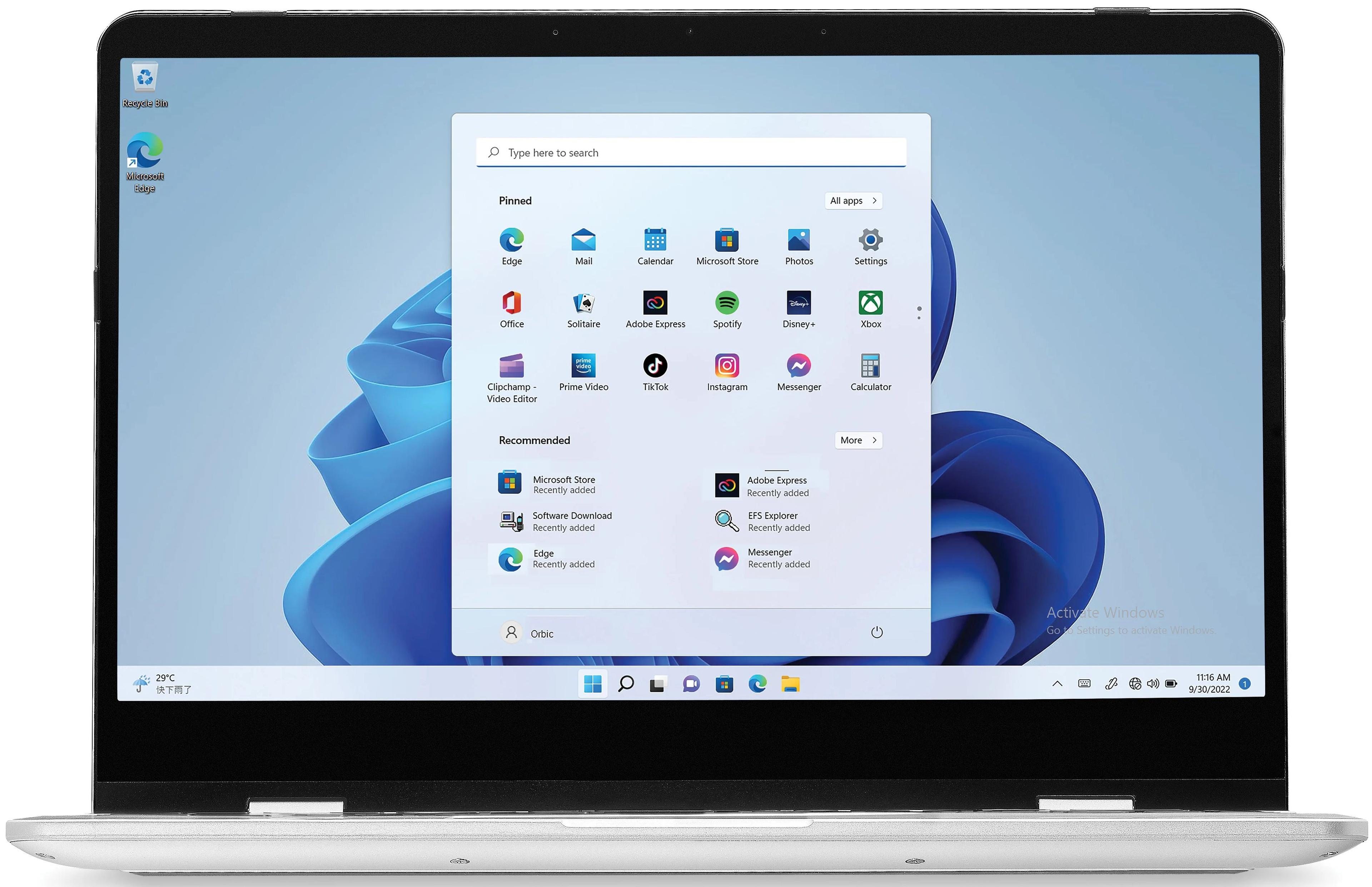 Orbic AirSurf 5G UW Laptop 14" - Silver - Intel Core i3 - 16GB RAM - 256GB