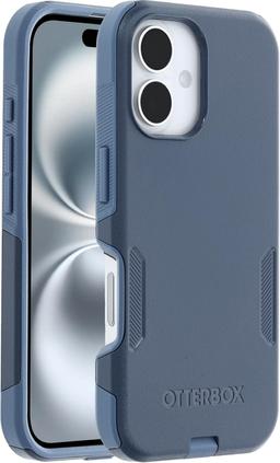 OtterBox Commuter Series Phone Case for iPhone 16 - Baby Blue Jeans