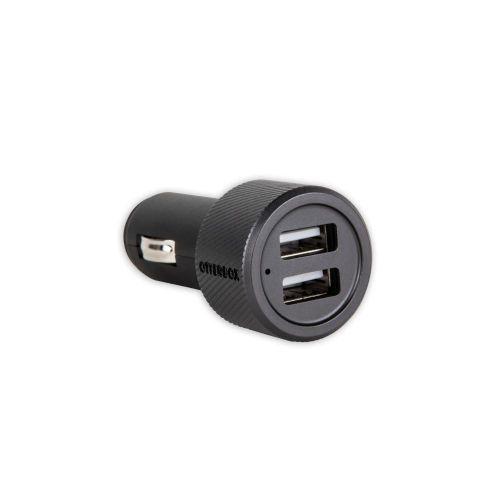 OtterBox  Dual Port USB-A Car Charger 12W - Black - Premium