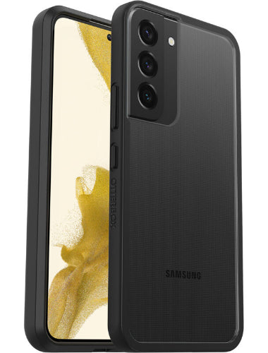 Otterbox React Series Phone Case for Galaxy S22 - Black Crystal (Clear/Black)