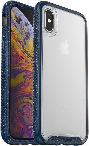 OtterBox - Clear Traction iPhone X & XS Case (ONLY) - Scratch-Resistant Protective Phone Case, Sleek & Pocket-Friendly Profile - Evening Blush (Blue) - Excellent