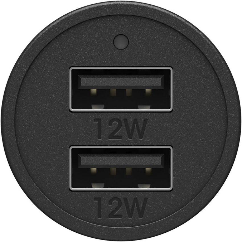 OtterBox USB-A Dual Port Car Charger (24W) - Black